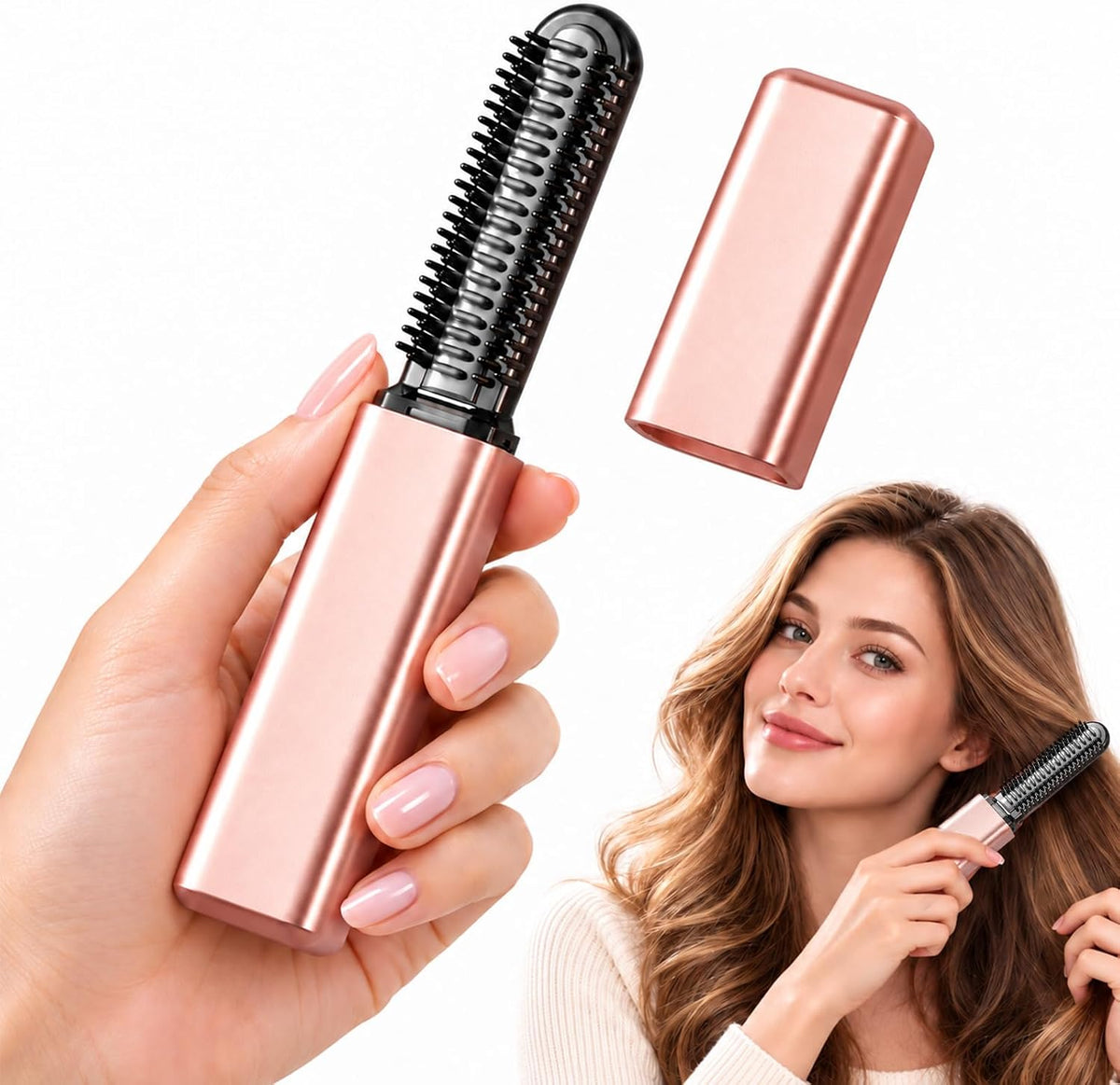 Portable Cordless Mini Hair Straightener Comb
