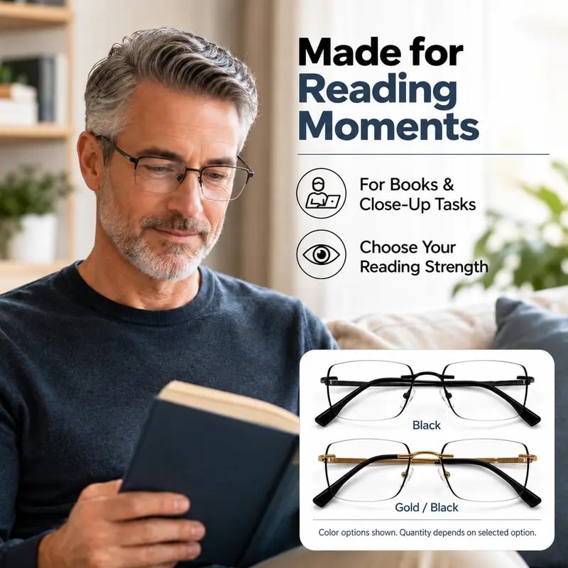 Unisex Progressive Multifocal Photochromic Reading Eyeglasses