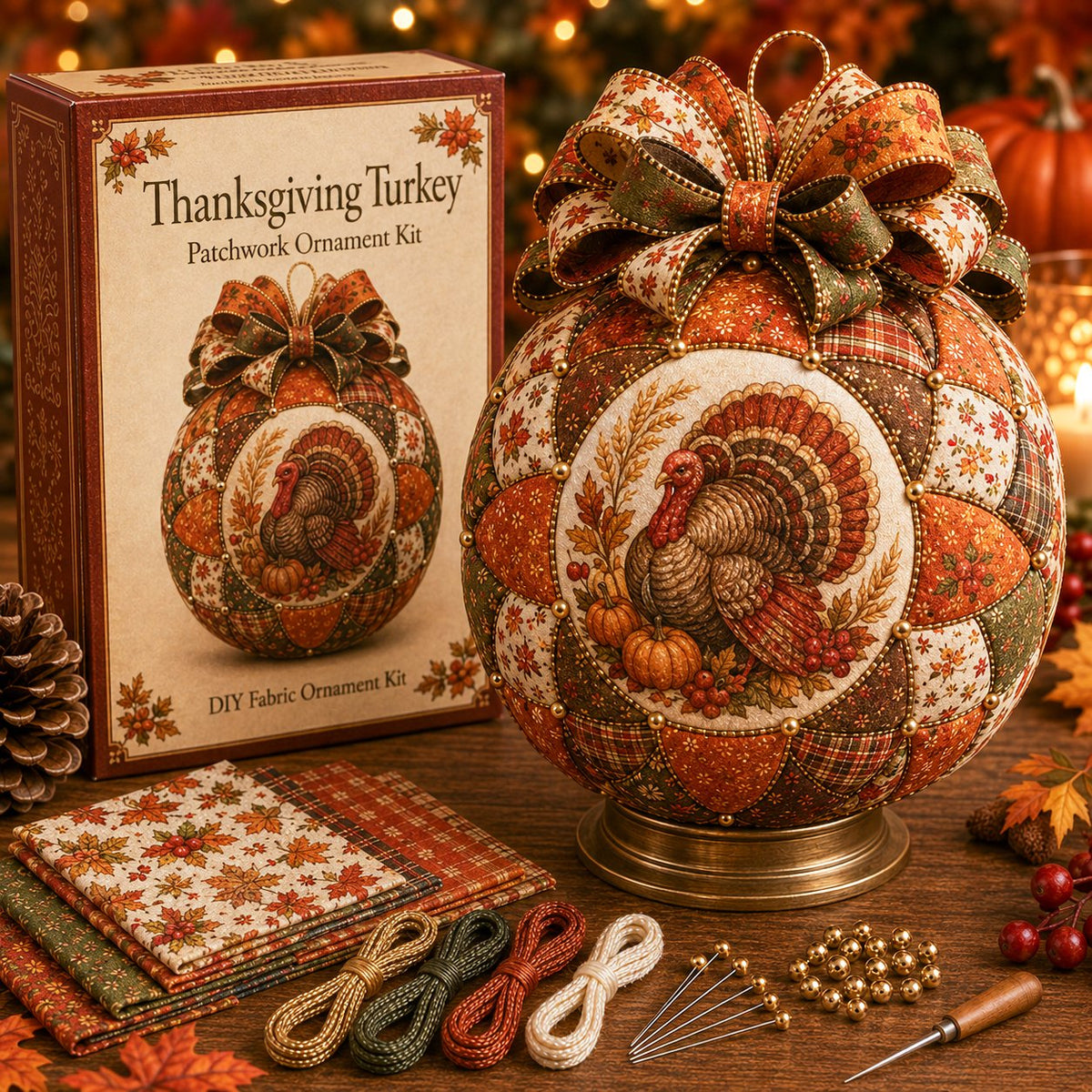 Autumn Thanksgiving Classics Patchwork Ornament DIY Kit