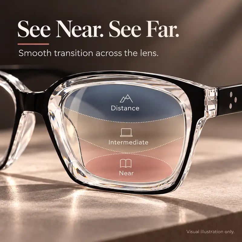 Unisex Progressive Reading Glasses