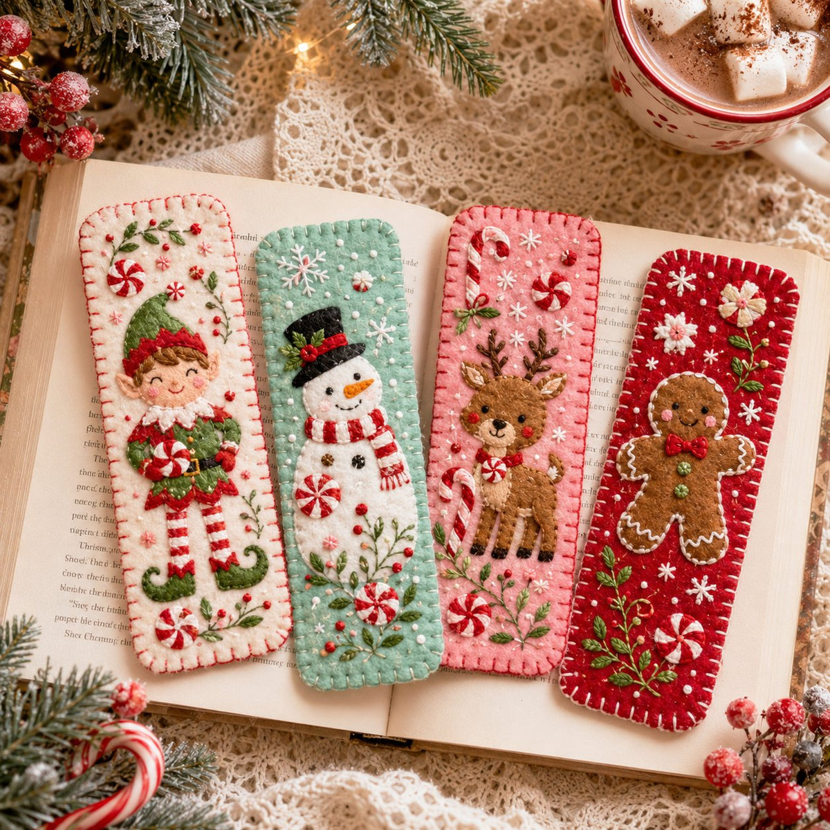 DIY Felt Embroidery Bookmark Kit