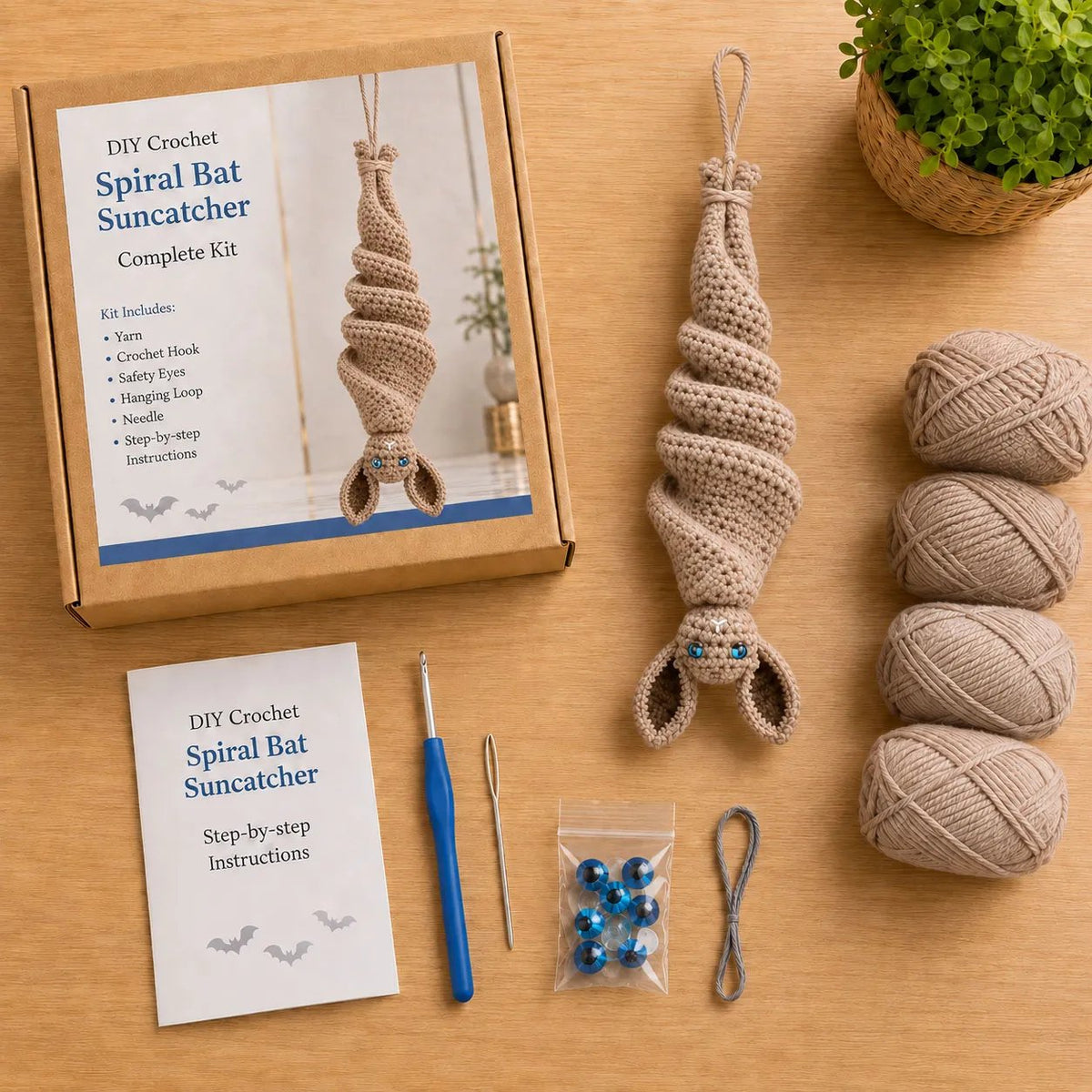 Crochet Bat Wind Spinner DIY Kit