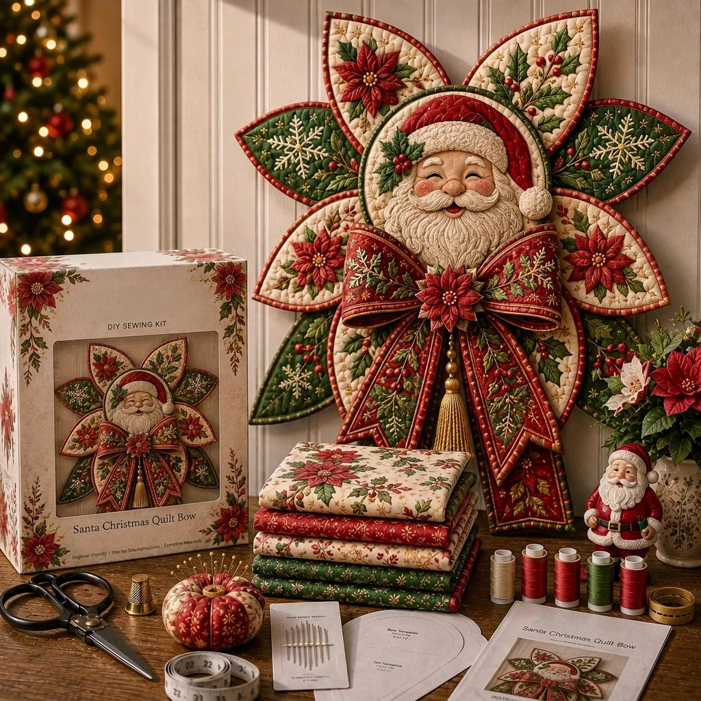 Christmas DIY Quilt Bow Sewing Kit