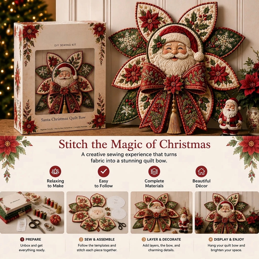 Christmas DIY Quilt Bow Sewing Kit