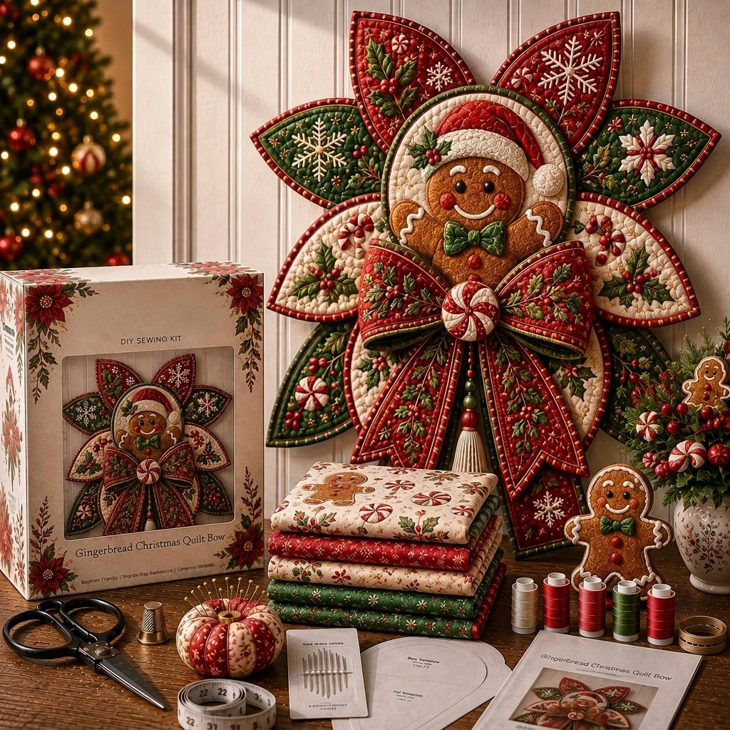 Christmas DIY Quilt Bow Sewing Kit