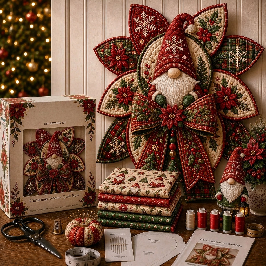 Christmas DIY Quilt Bow Sewing Kit