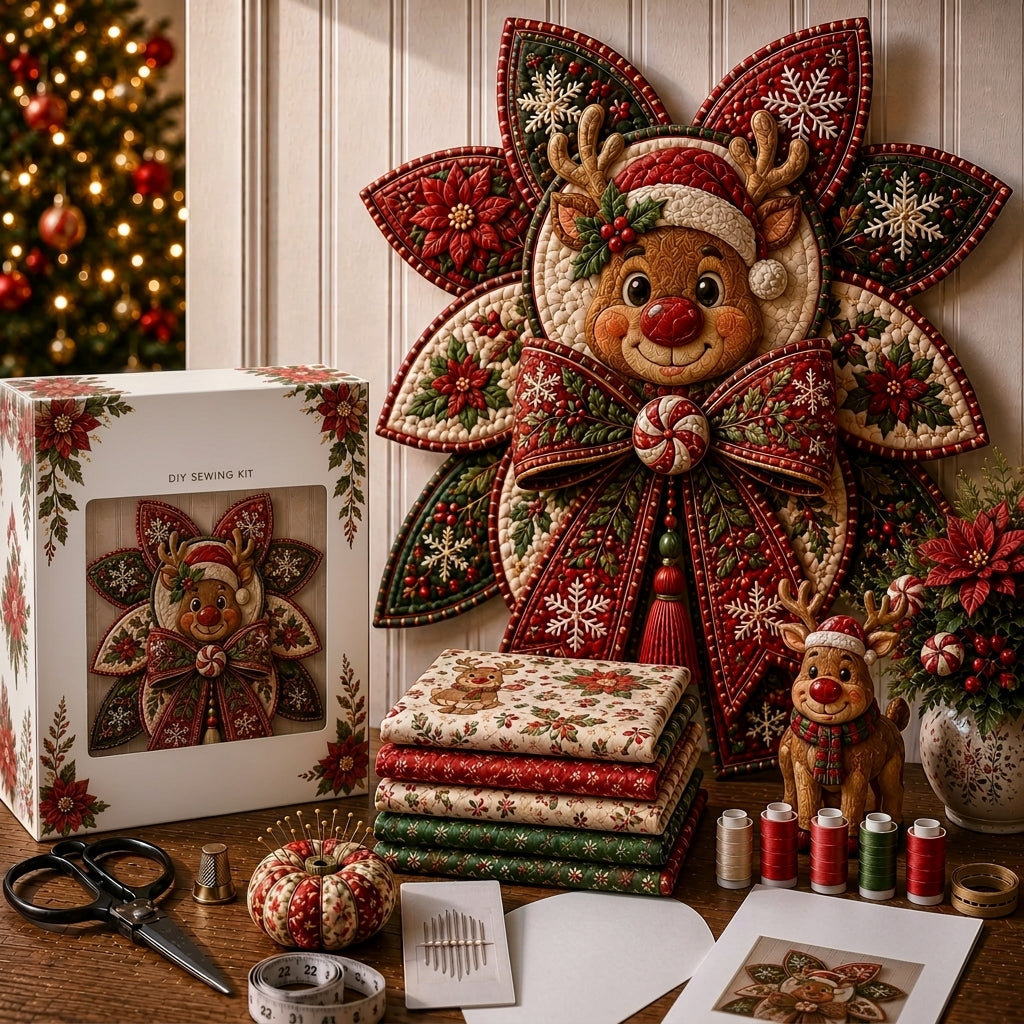 Christmas DIY Quilt Bow Sewing Kit
