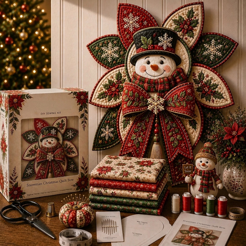 Christmas DIY Quilt Bow Sewing Kit
