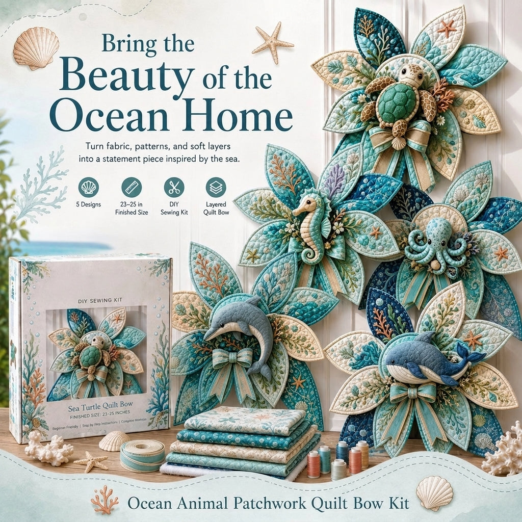 DIY Ocean Animal Quilted Bow Kit