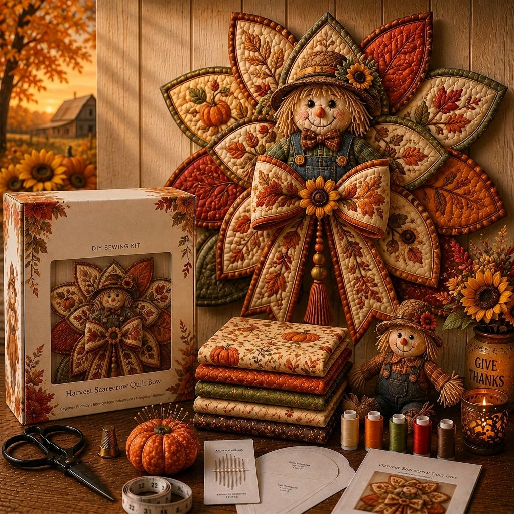 Thanksgiving Quilt Bow DIY Sewing Kit