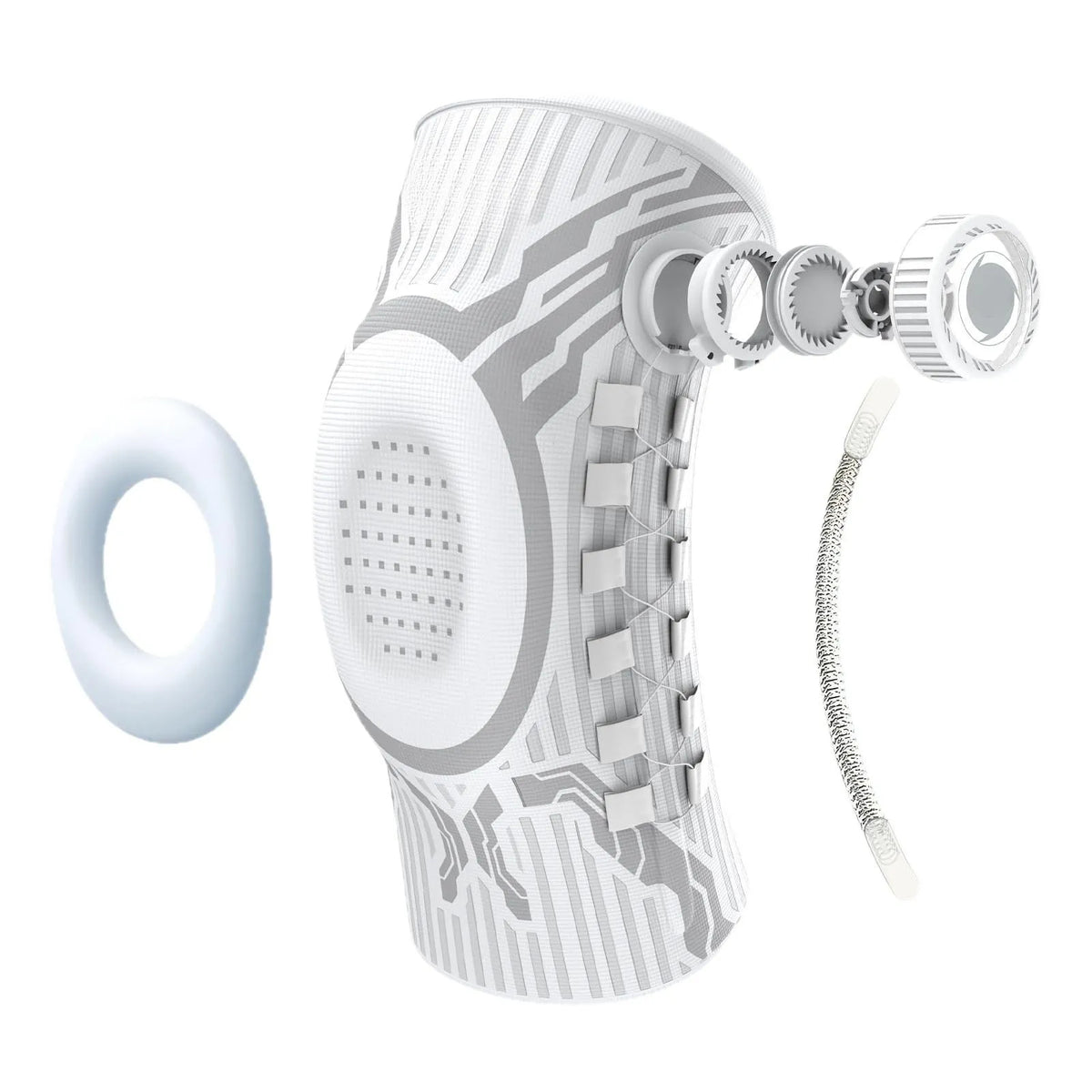 Dial-Adjustable Sports Knee Brace with Alloy Spring Support
