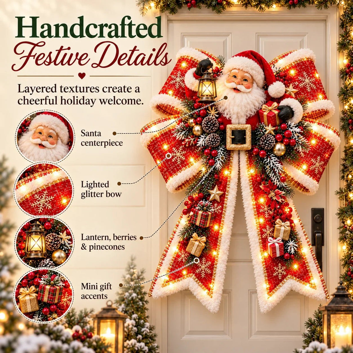 Christmas Magic Bow Door Hangers