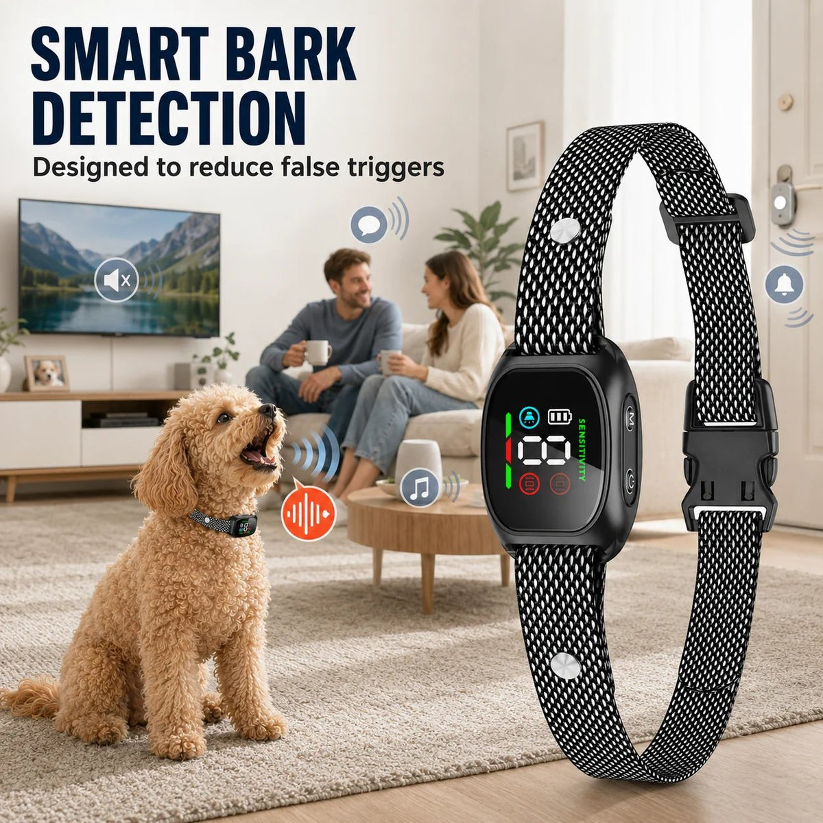 Smart No-Shock Anti-Bark Collar for Dogs