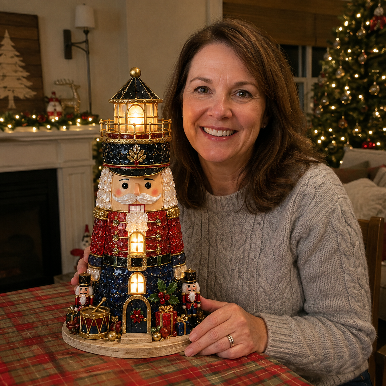 Beginner-Friendly DIY Lighted Christmas Character Sea Glass-Style Lighthouse Kit Collection