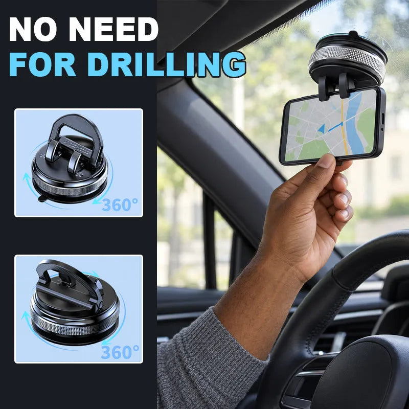 Locking Car Suction Cup Mount – No-Drill Reusable Accessory Holder