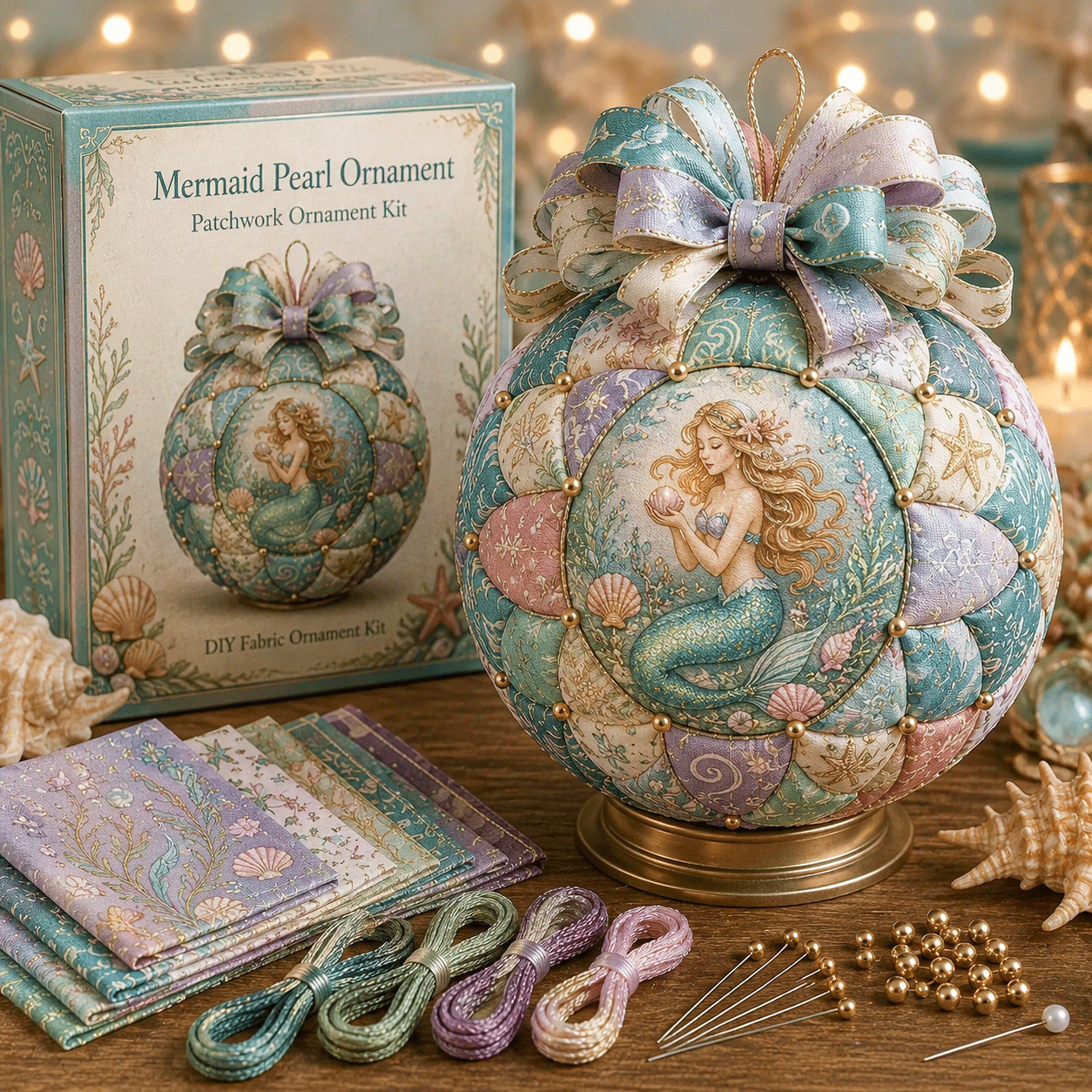 Beginner-Friendly DIY Ocean Treasures Patchwork Ornament Kit Collection