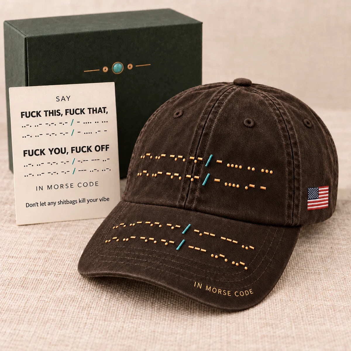 Secret Attitude Morse Code Cap
