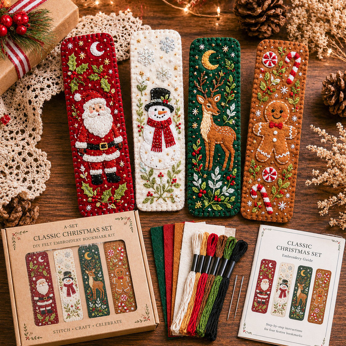 DIY Felt Embroidery Bookmark Kit