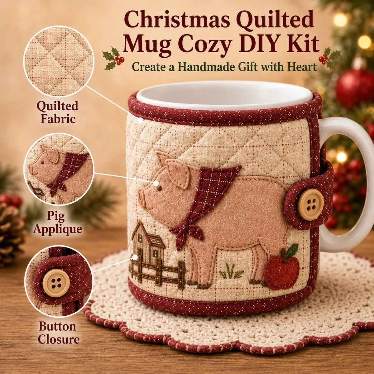 Farmhouse Friends Mug Cozy Sewing Kit