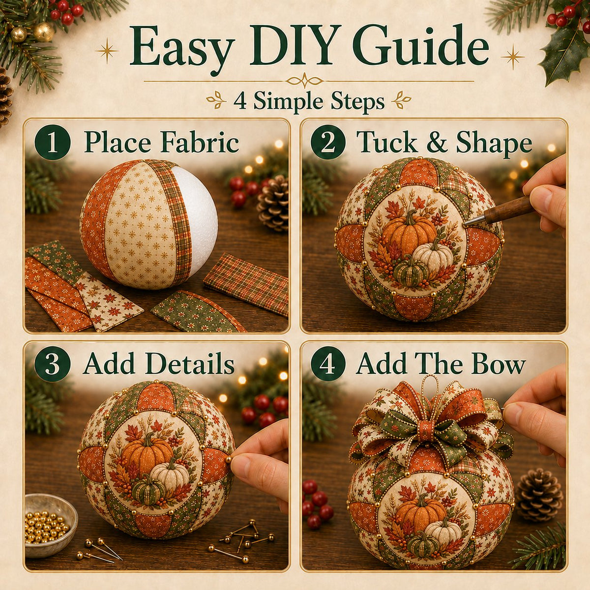 Autumn Thanksgiving Classics Patchwork Ornament DIY Kit