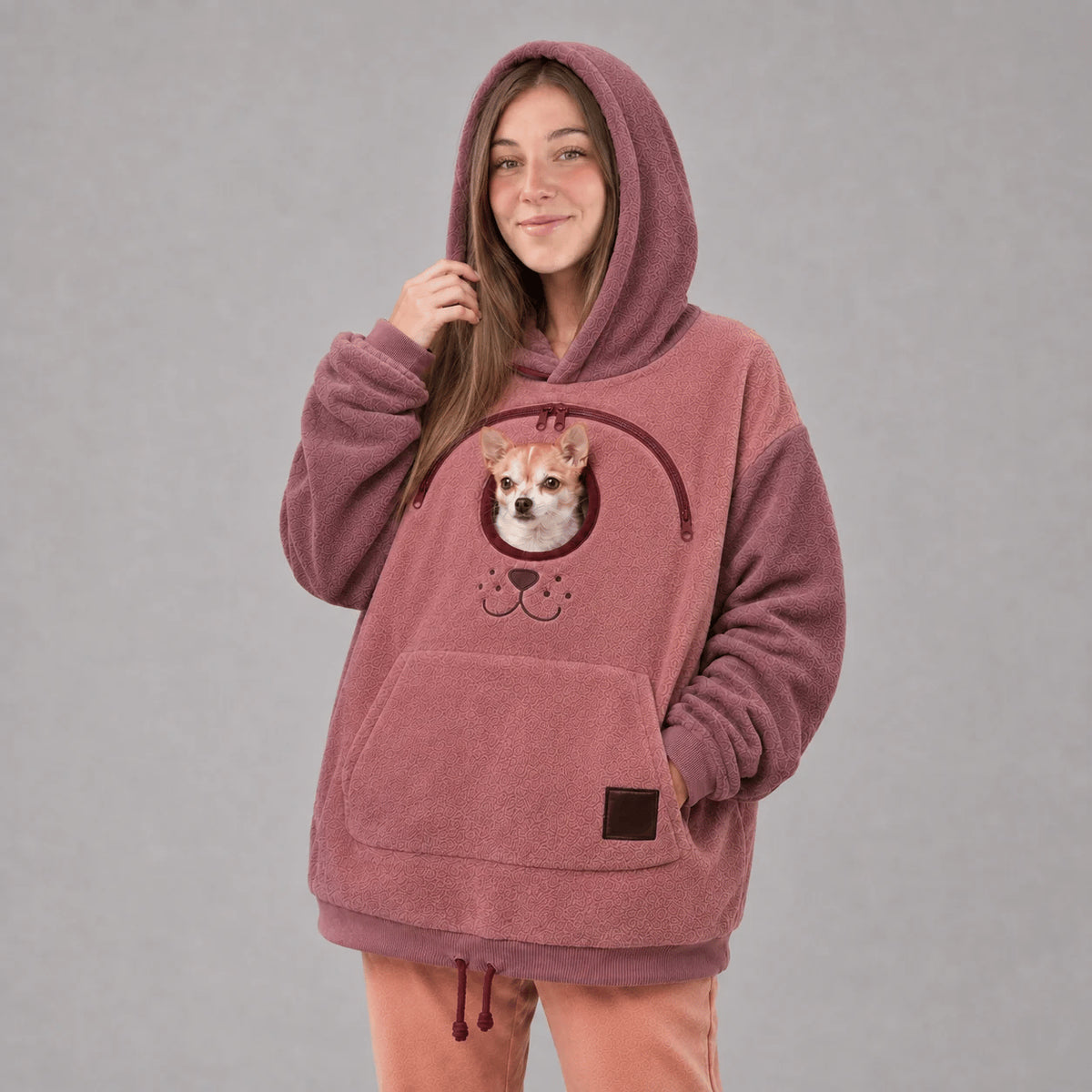 Cozy Pet Carrier Hoodie — Built-In Pouch for Cats & Small Dogs