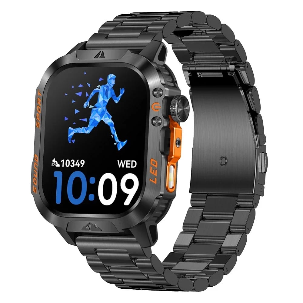 Outdoor-Inspired Smartwatch with Flashlight & Calling