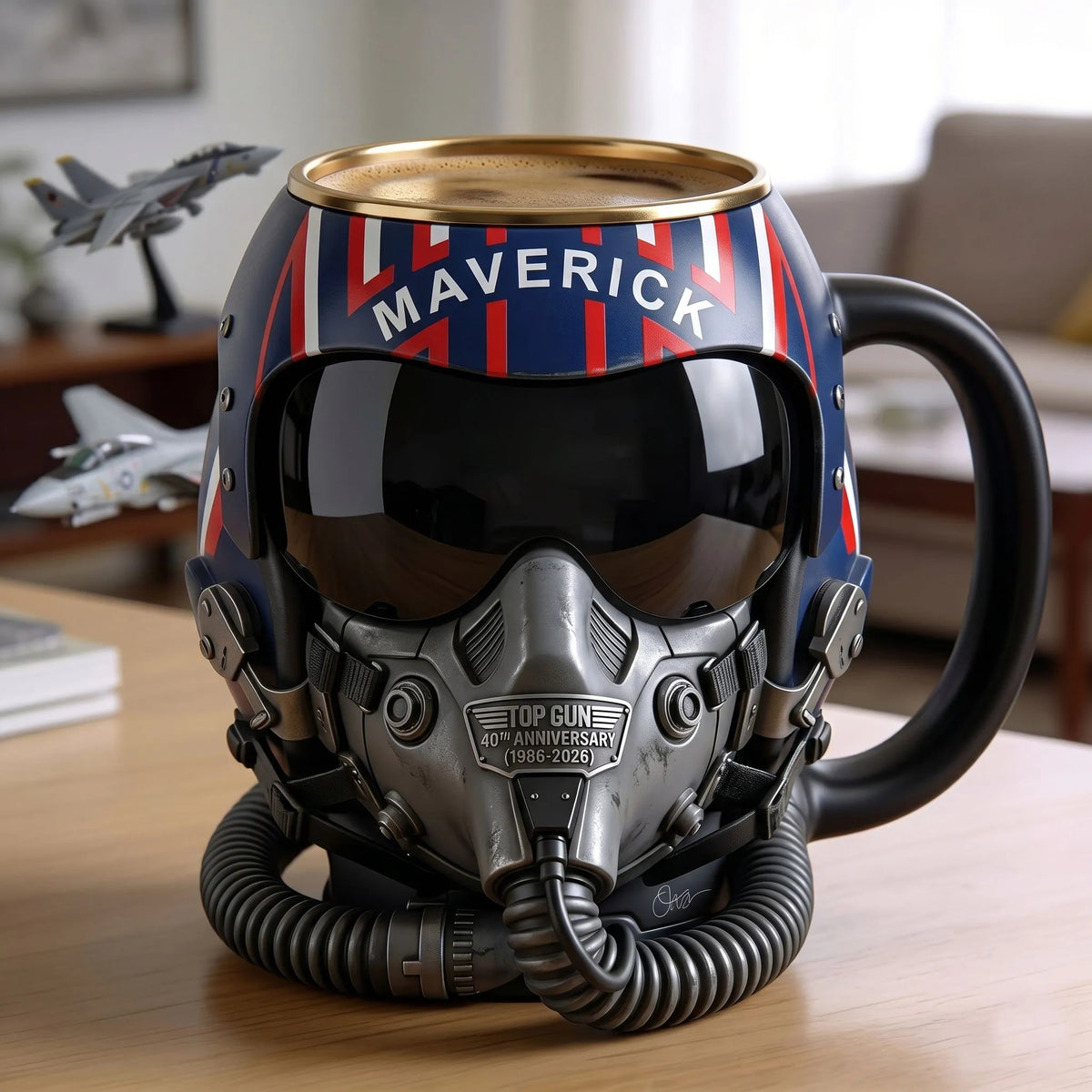Top Gun 40th Anniversary Maverick Pilot Helmet Mug