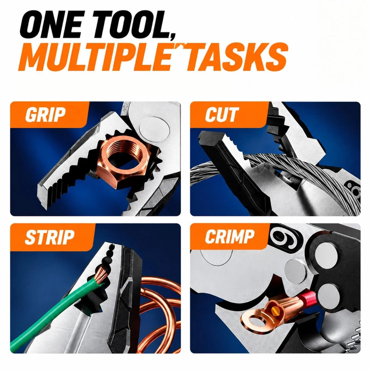 55-Steel Self-Locking Anti-Skid Ratchet Pliers