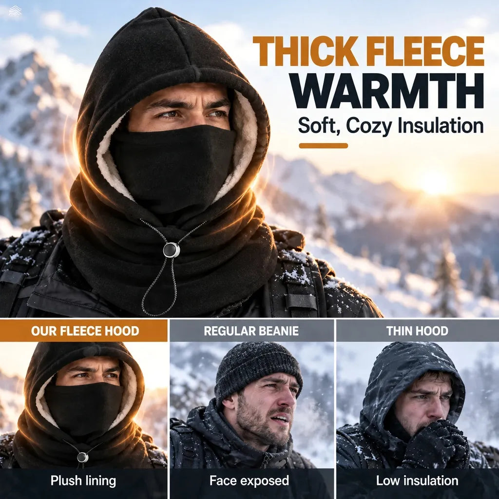 Winter Fleece Hood – 3-in-1 Warmth for Head, Face & Neck