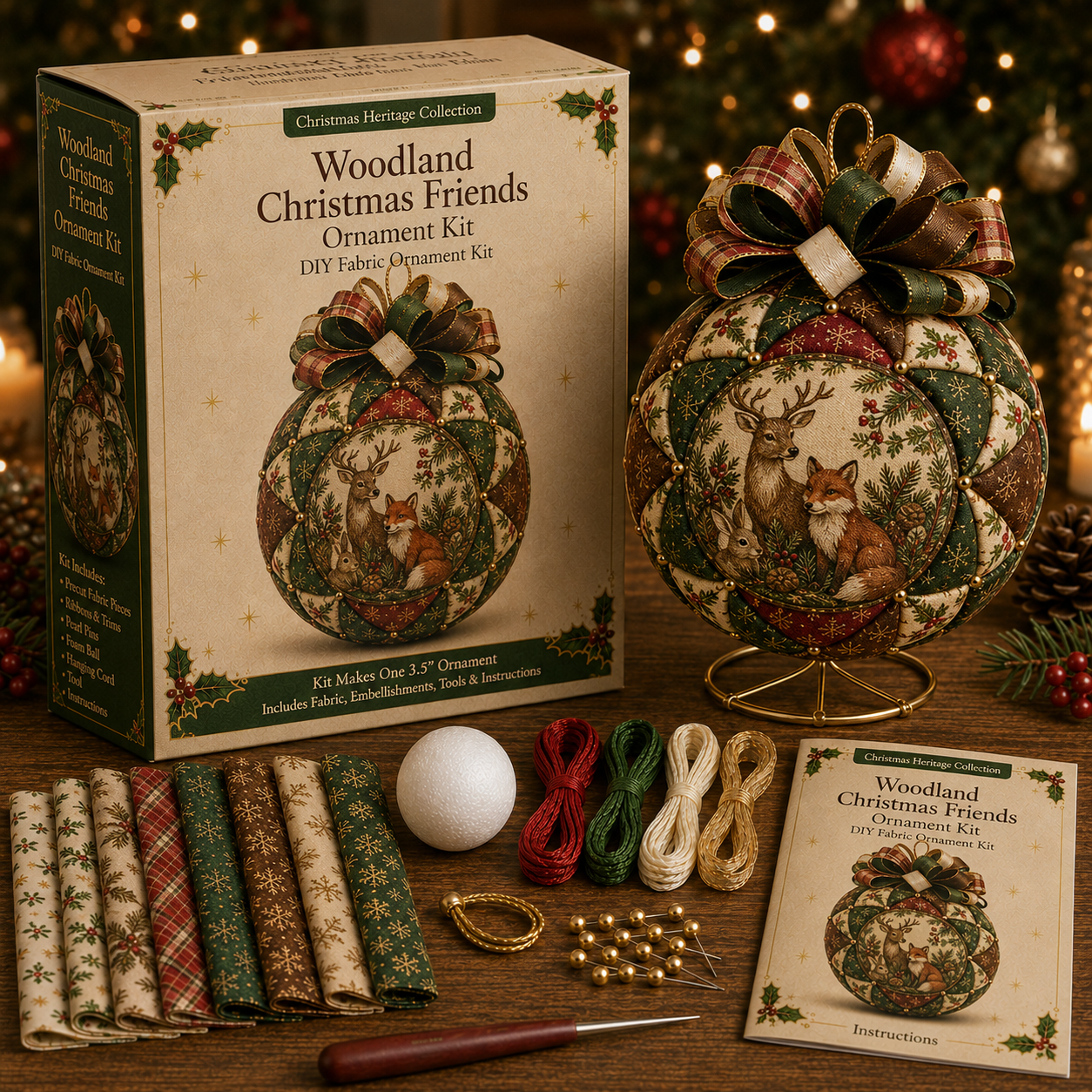 DIY Christmas Patchwork Ornament Kit