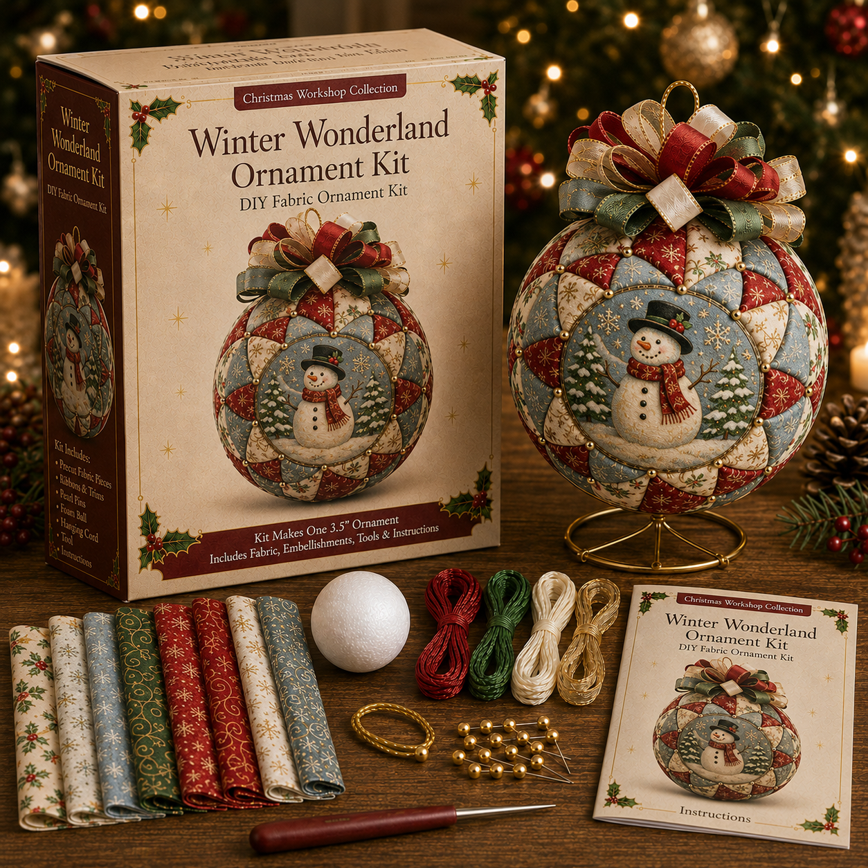 DIY Christmas Patchwork Ornament Kit