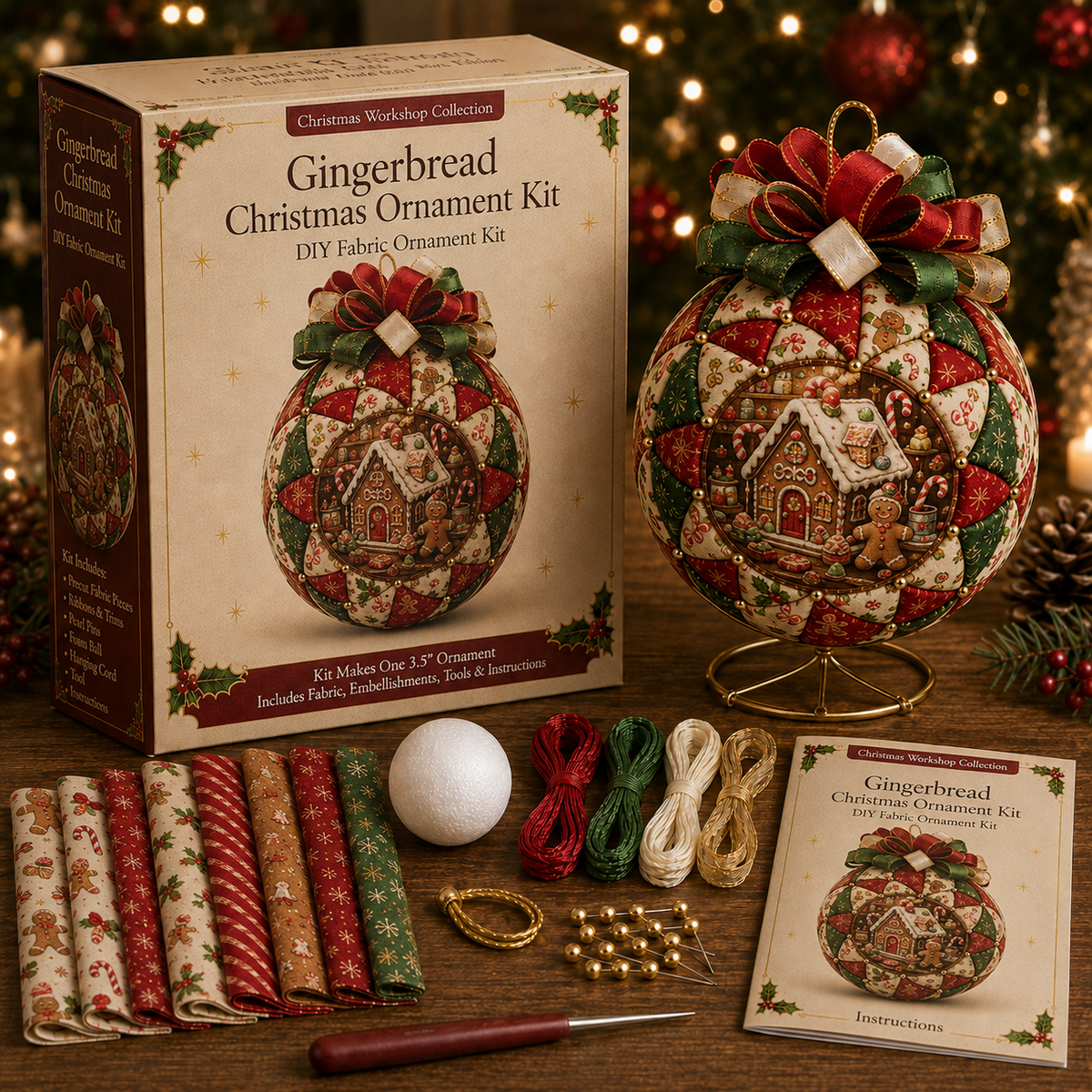 DIY Christmas Patchwork Ornament Kit