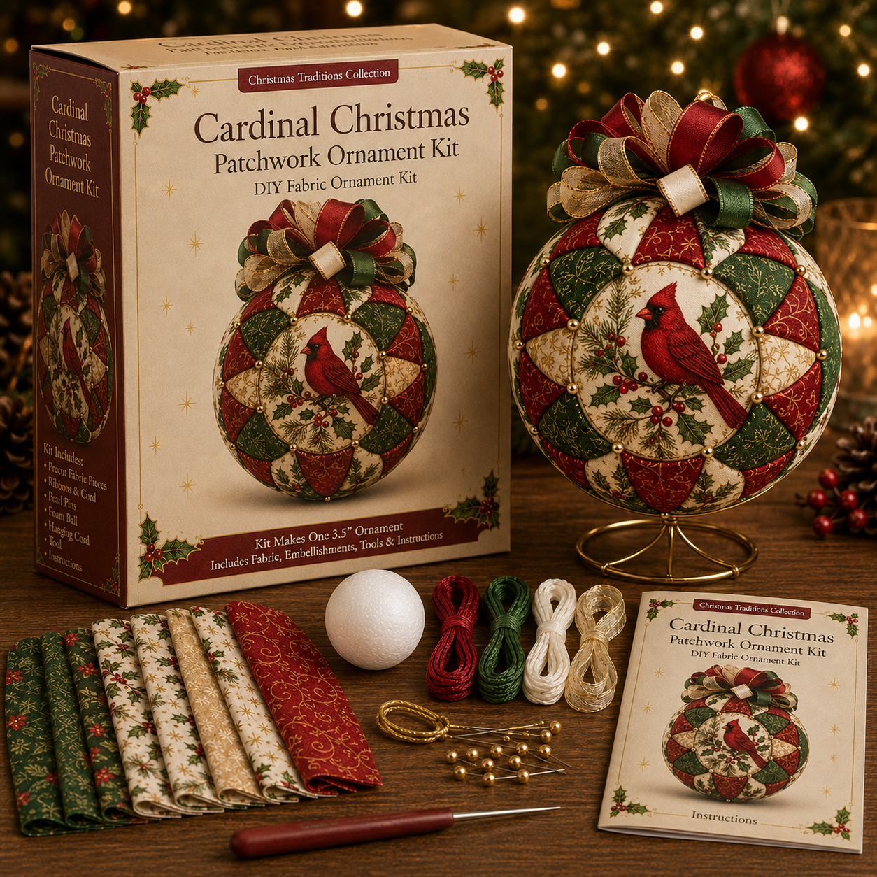 DIY Christmas Patchwork Ornament Kit