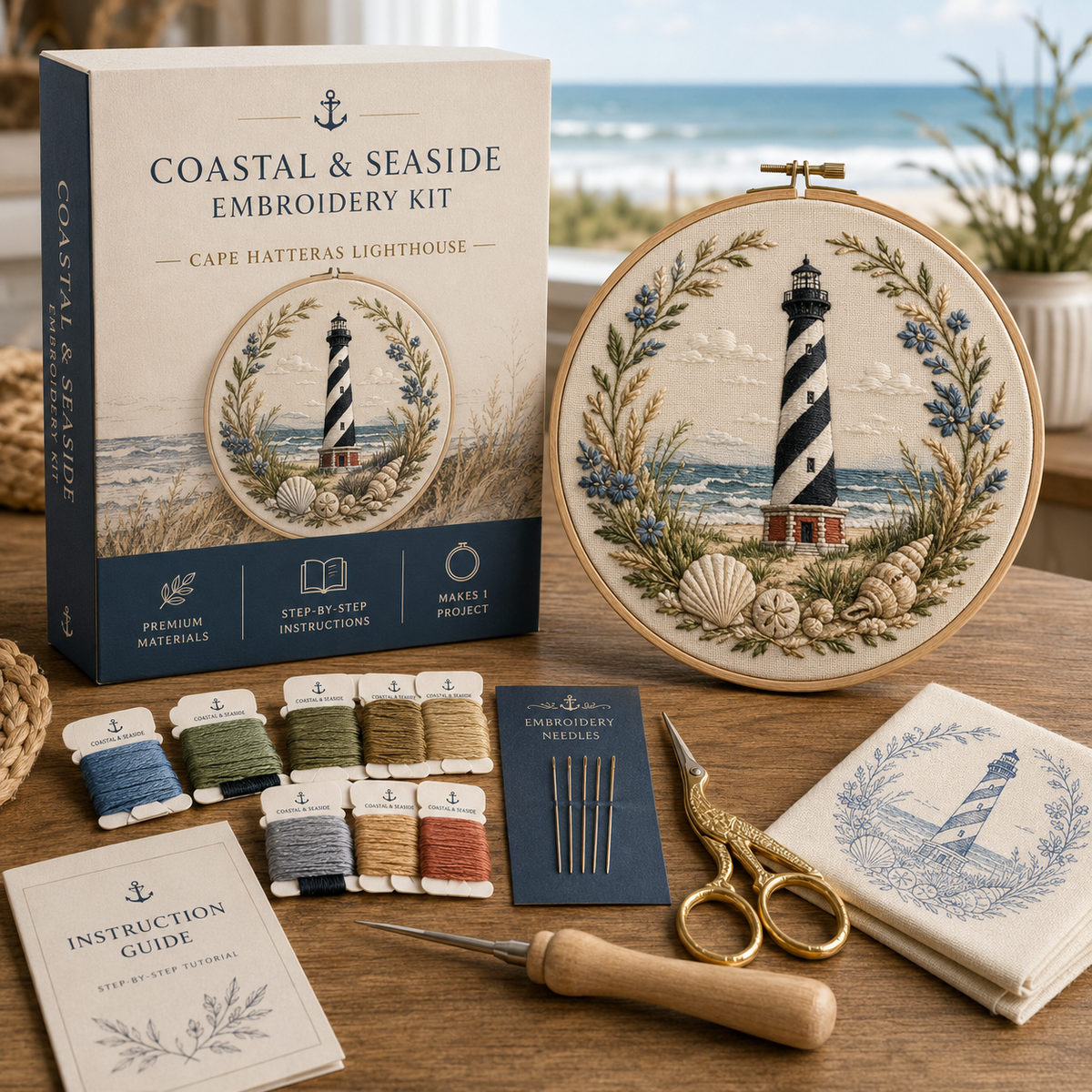 America’s Iconic Lighthouses Embroidery Kit