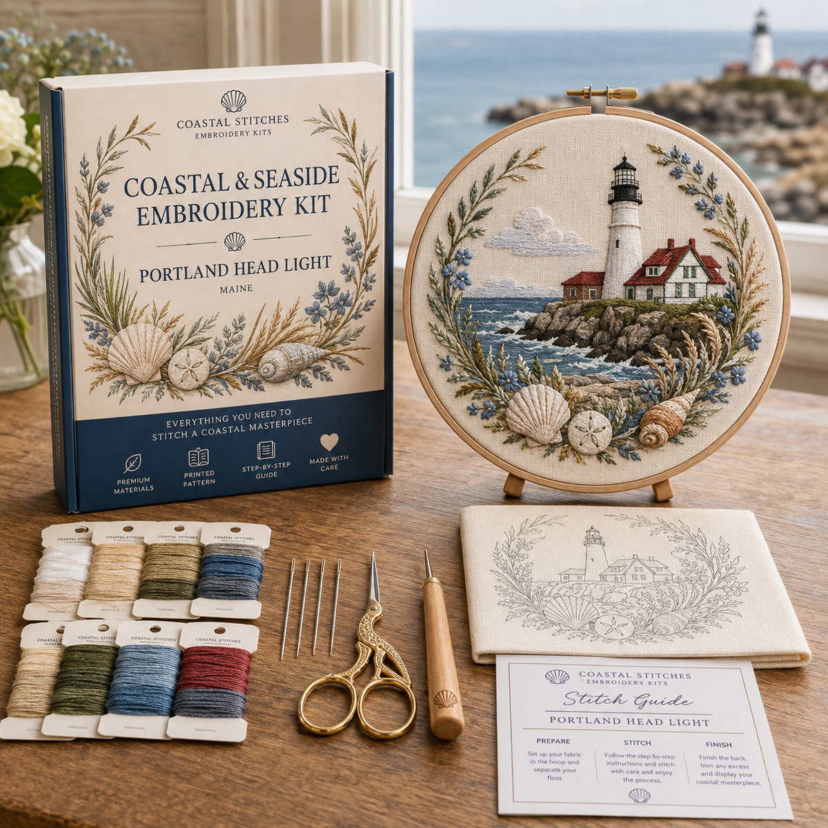 America’s Iconic Lighthouses Embroidery Kit