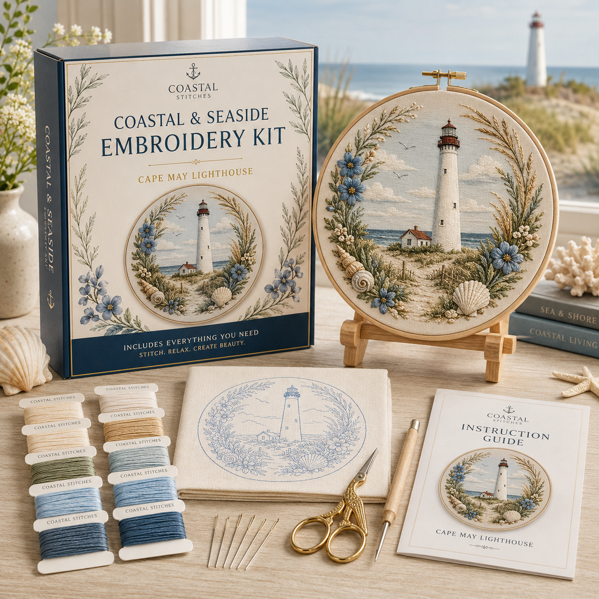 America’s Iconic Lighthouses Embroidery Kit