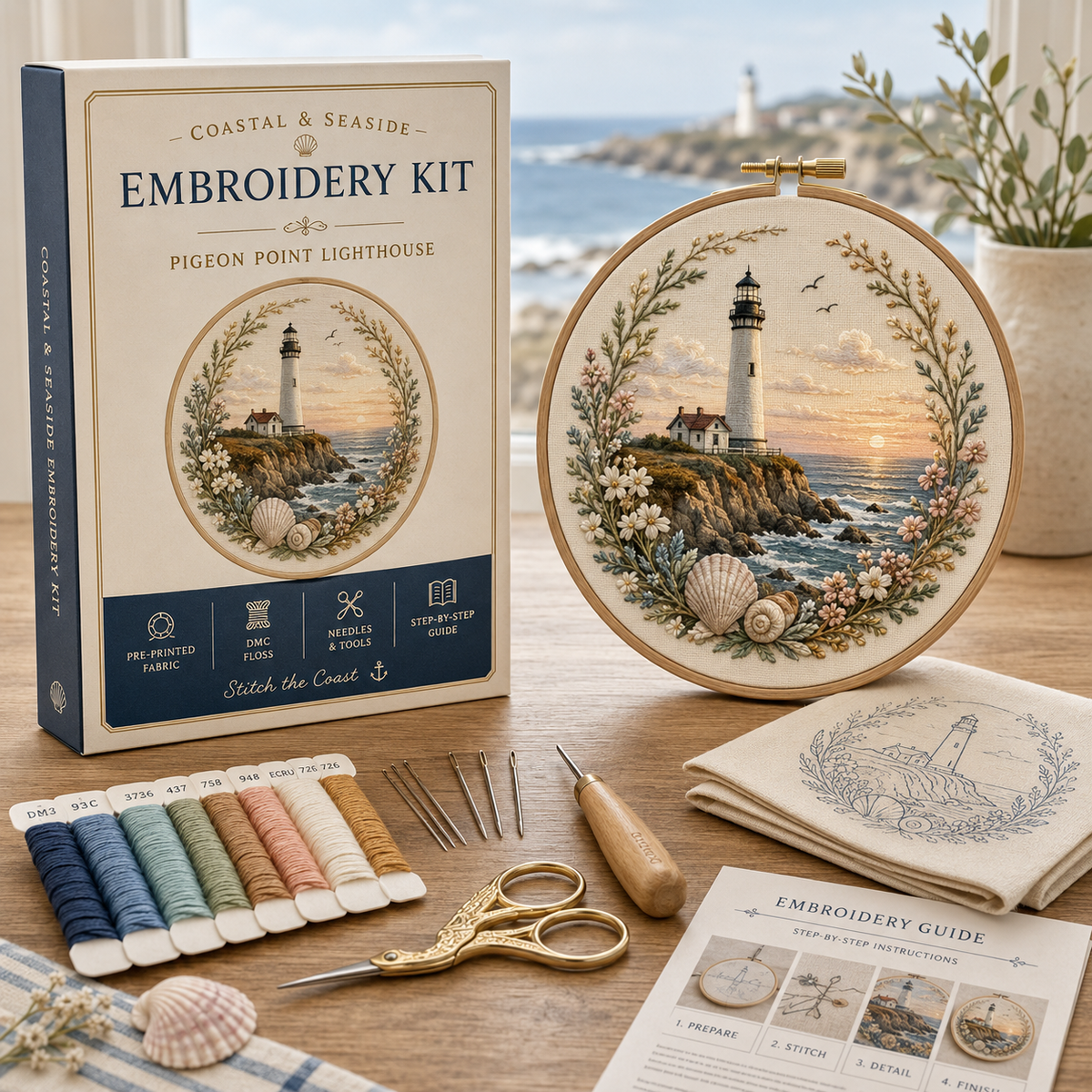 America’s Iconic Lighthouses Embroidery Kit