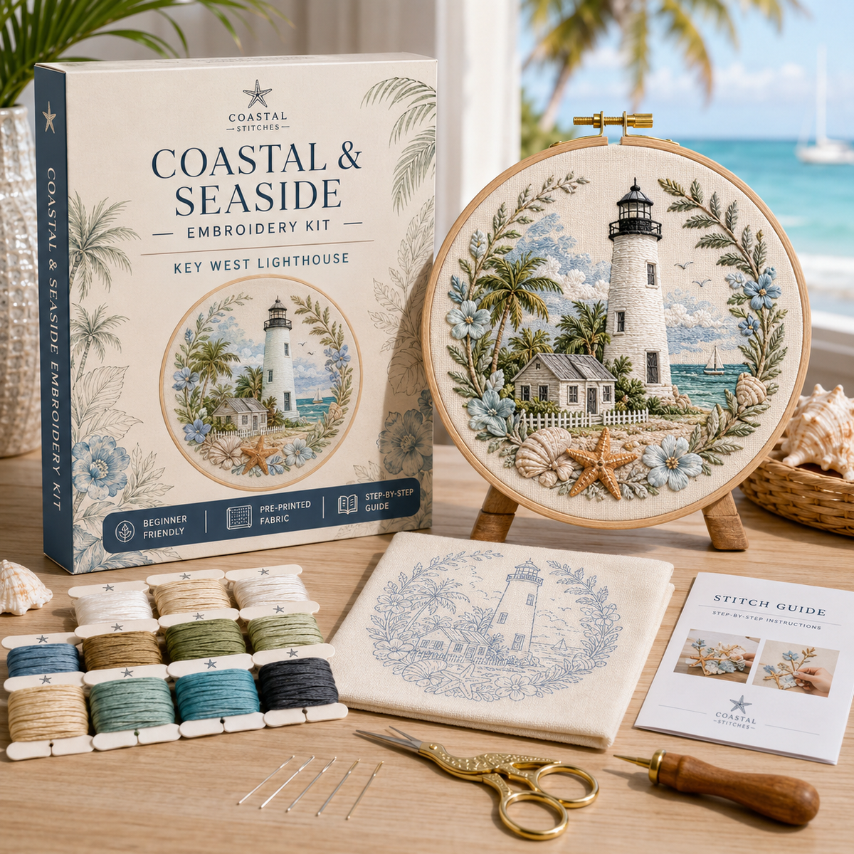 America’s Iconic Lighthouses Embroidery Kit