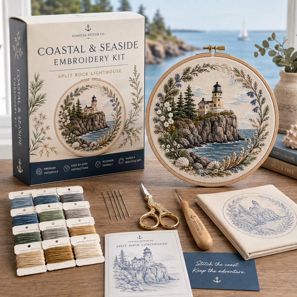 America’s Iconic Lighthouses Embroidery Kit