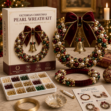 DIY Pearl Art - Christmas Wreath