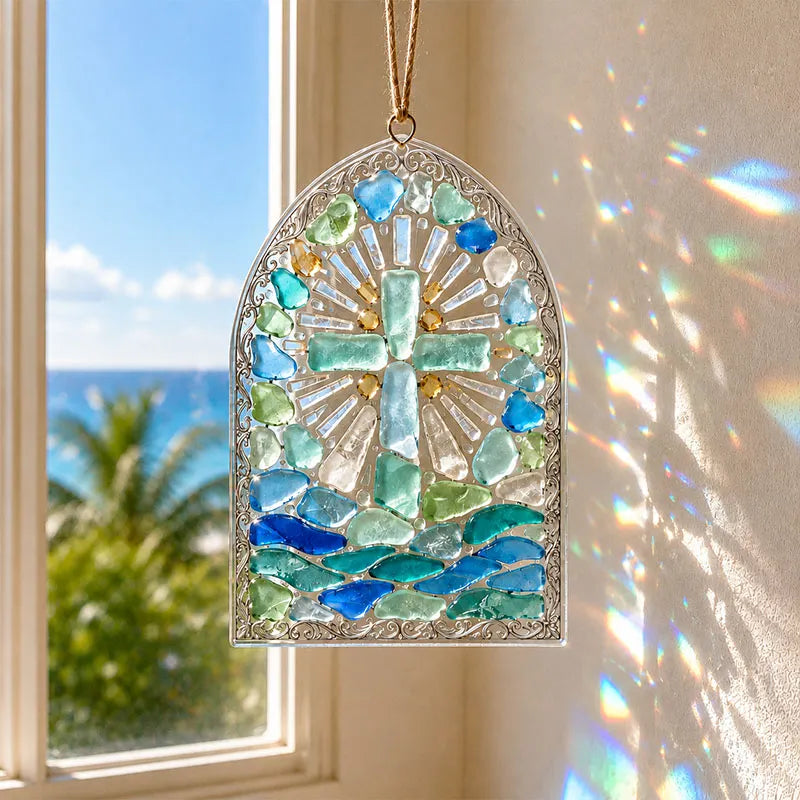 “Be Still” Christian Sea Glass Suncatcher DIY Kit