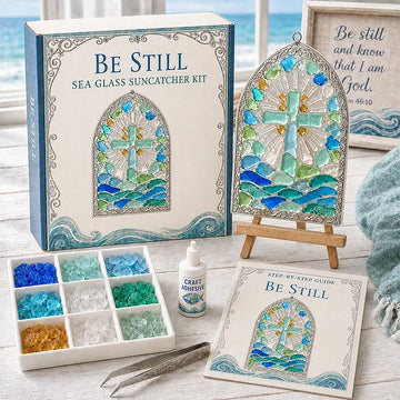 “Be Still” Christian Sea Glass Suncatcher DIY Kit