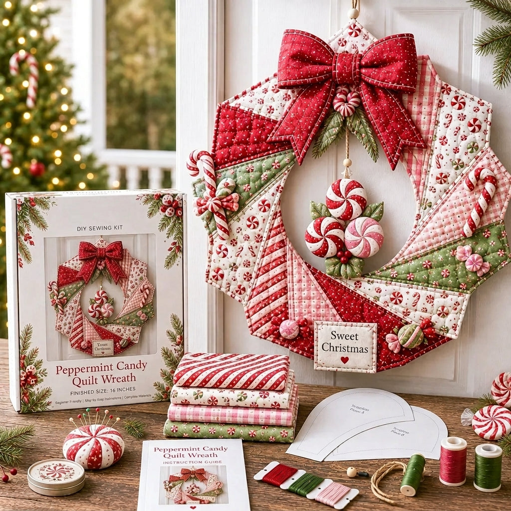 Beginner-Friendly DIY Christmas Fabric Wreath Kit Collection