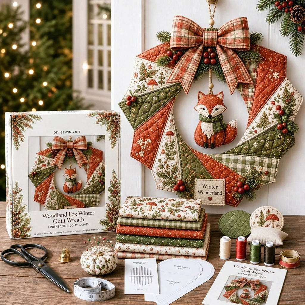 Beginner-Friendly DIY Christmas Fabric Wreath Kit Collection