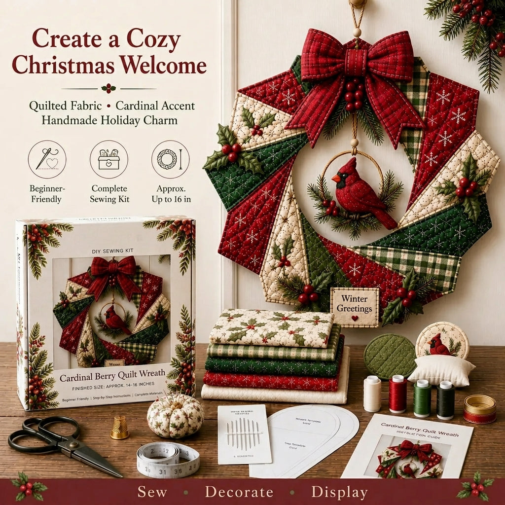 Beginner-Friendly DIY Christmas Fabric Wreath Kit Collection