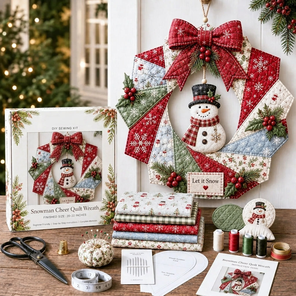 Beginner-Friendly DIY Christmas Fabric Wreath Kit Collection