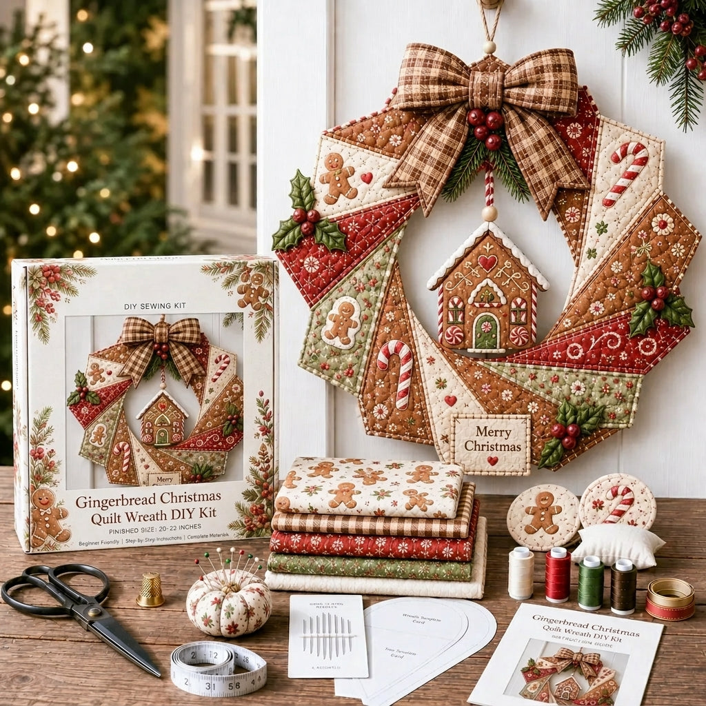 Beginner-Friendly DIY Christmas Fabric Wreath Kit Collection