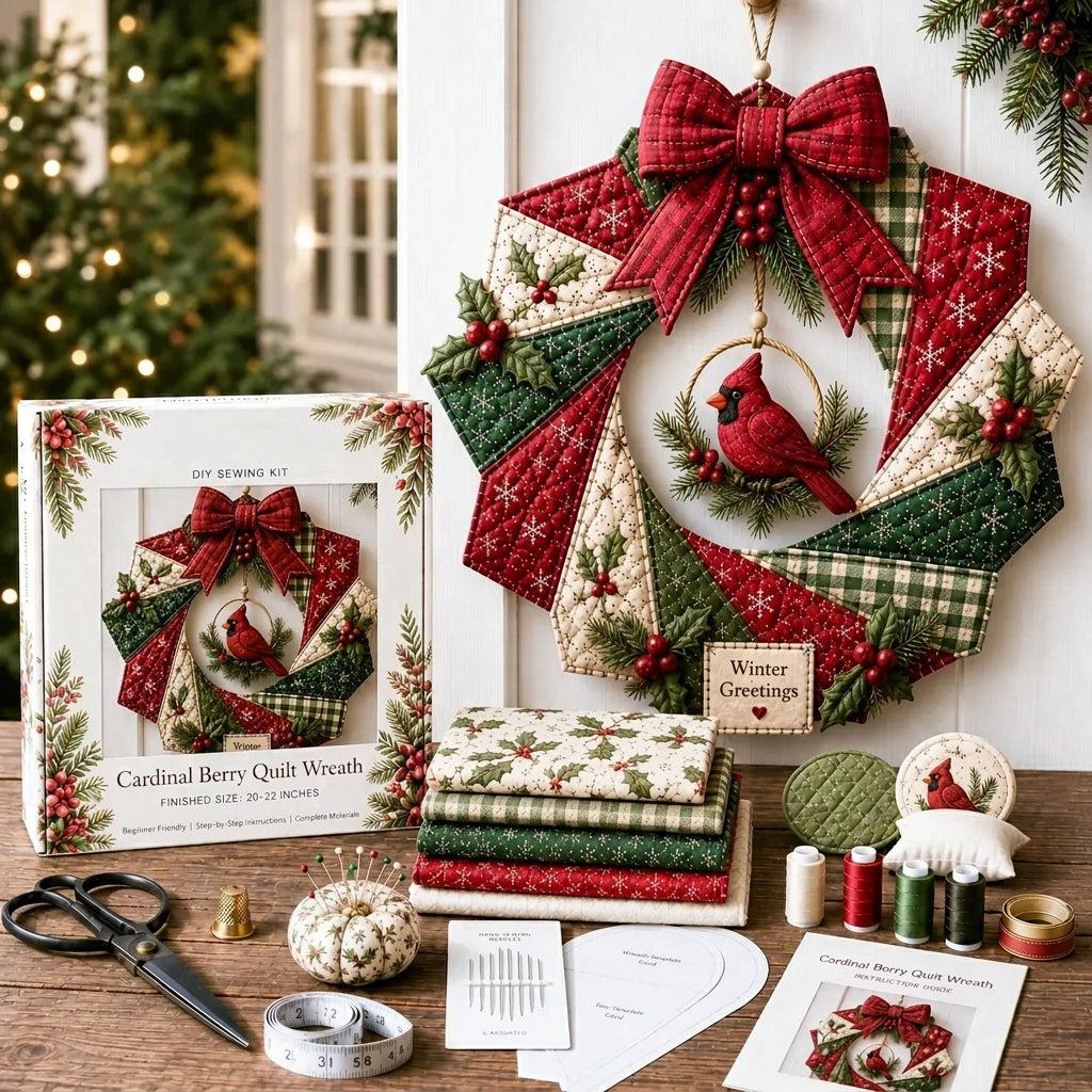 Beginner-Friendly DIY Christmas Fabric Wreath Kit Collection
