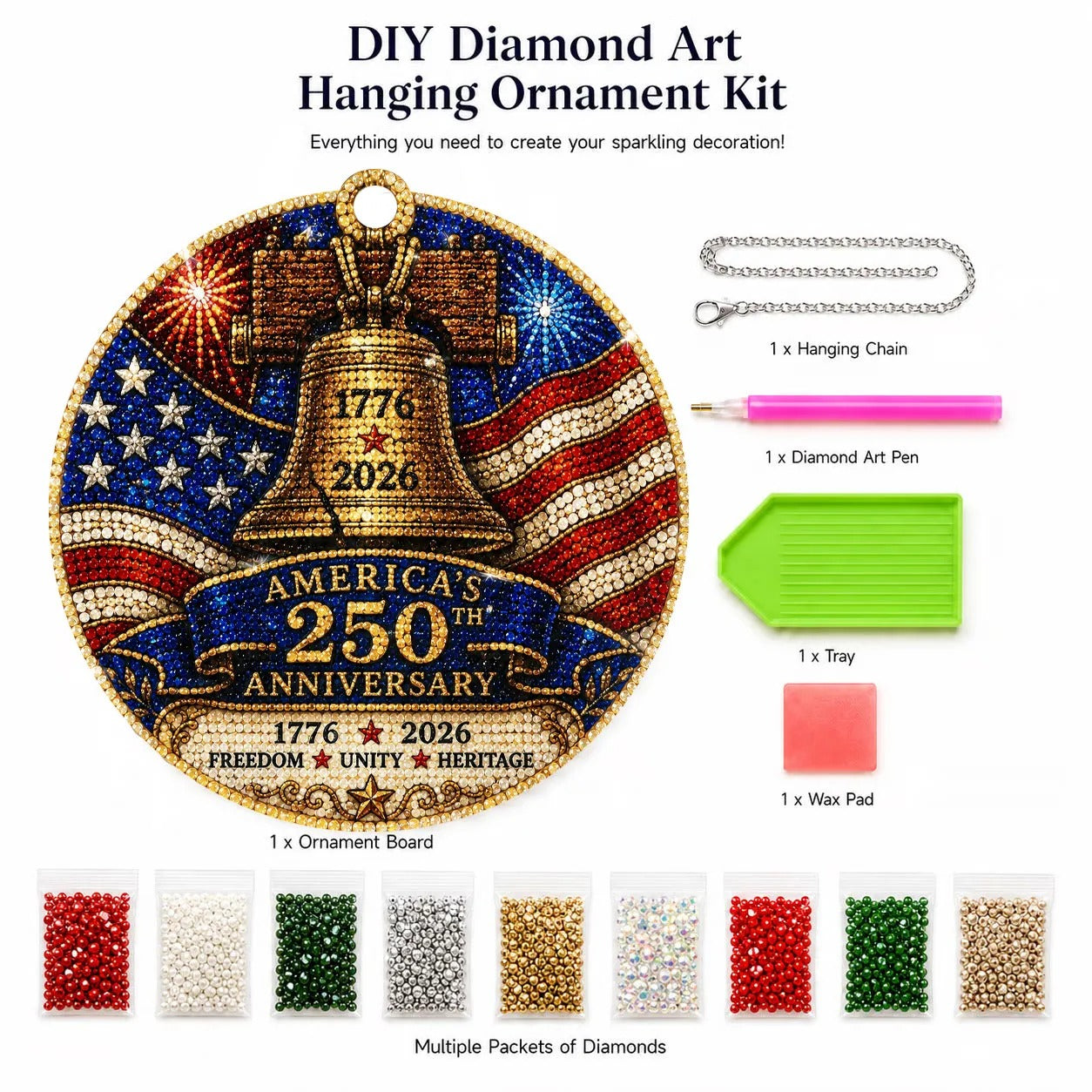 250th Anniversary Diamond Art Ornament Kit Christmas Ornament