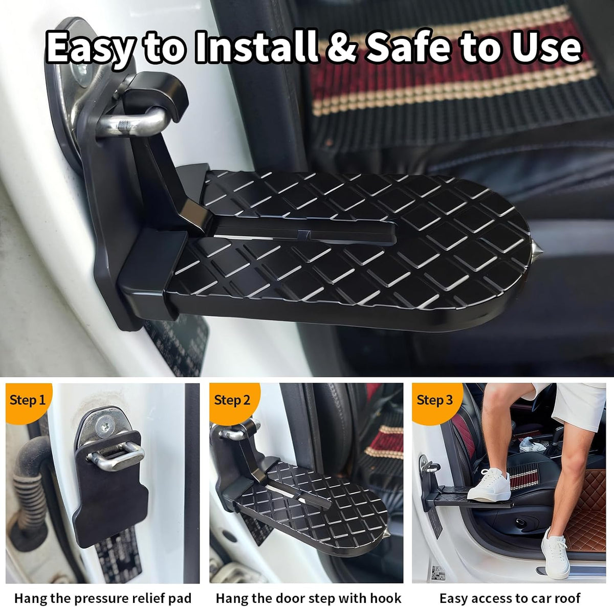 Car Door Step for Car Roof Access